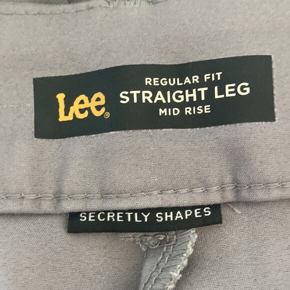 Lee Grey Secretly Shaping Straight Leg Trousers, Size 20W - Picture 4 of 6